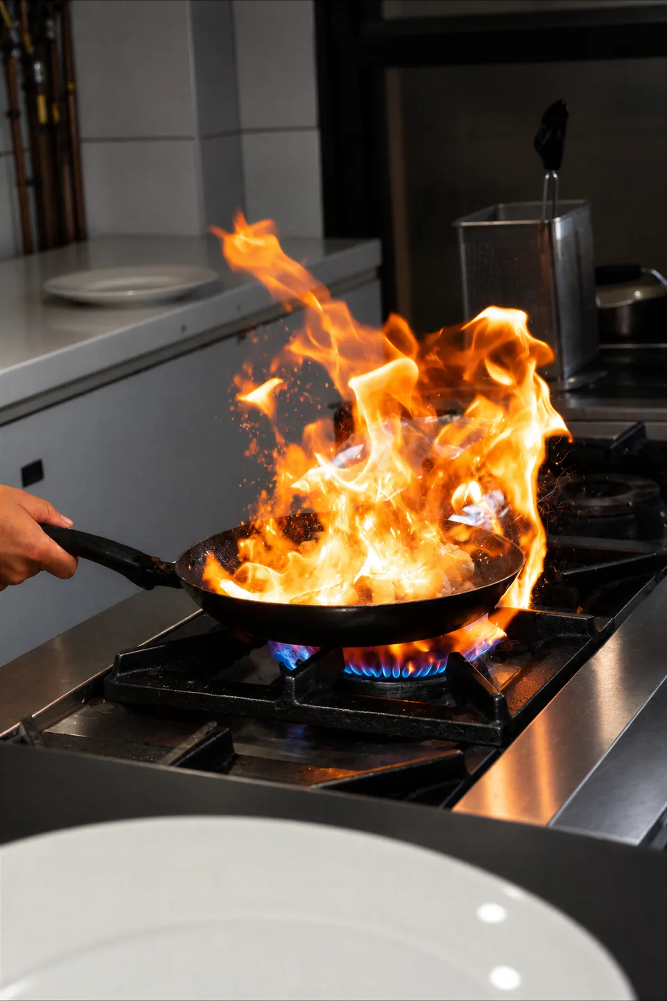 Proceso de cocina en Pizzería San Luis